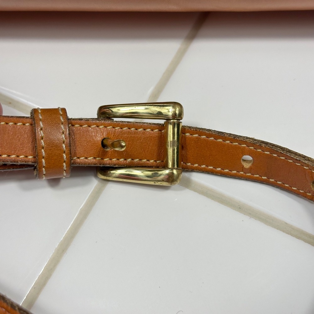 Dooney & Bourke Crossbody Bag Women Small White Tan Leather Vintage Excellent - Picture 3 of 15